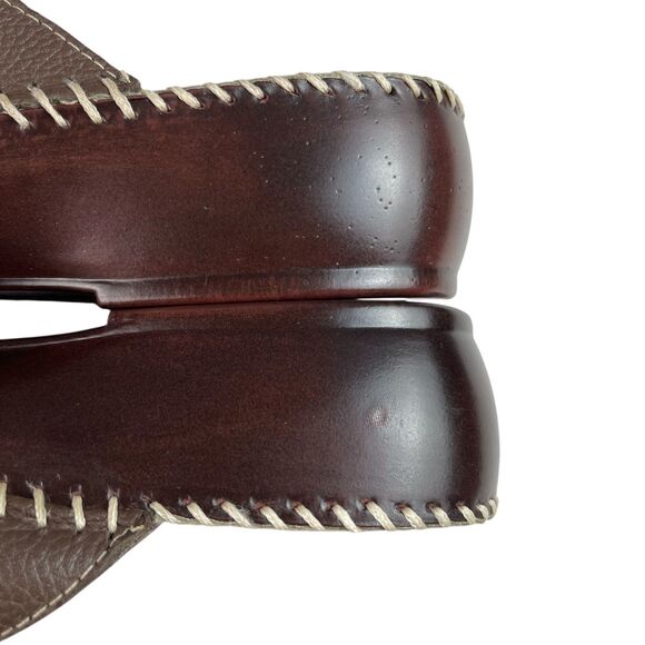 Cobbie Cuddlers Women's Barbara Sandals 8.5W Brown Leather Slip-On Comfort Shoes - Picture 9 of 13